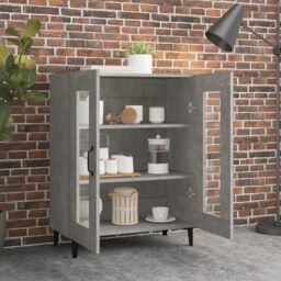 Berkfield Home Sideboard Concrete Grey 69.5x34x90 cm Engineered Wood - thumbnail 3