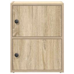 Berkfield Home Bookcase Sonoma Oak 40x24x52 cm Engineered Wood in Brown - Size: 40 x 24 x 52 cm - thumbnail 4
