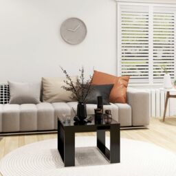 Berkfield Home Side Table Black 50x50x35 cm Engineered Wood - Size: 50 x 50 x 35 cm - thumbnail 3