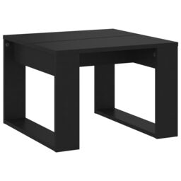 Berkfield Home Side Table Black 50x50x35 cm Engineered Wood - Size: 50 x 50 x 35 cm - thumbnail 2
