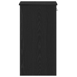 Berkfield Home Black Oak Desk 80x40x75 cm Made from Engineered Wood - Size: 80 x 40 x 75 cm - thumbnail 8