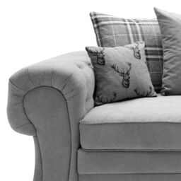 Abakus Direct Verona Linen 3 Seater in Light Grey - thumbnail 4