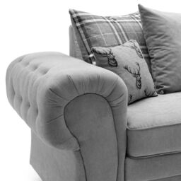 Abakus Direct Verona Linen 3 Seater in Light Grey - thumbnail 5