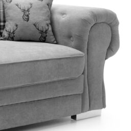 Abakus Direct Verona Linen 3 Seater in Light Grey - thumbnail 6