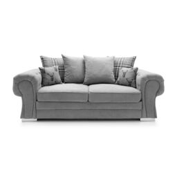 Abakus Direct Verona Linen 3 Seater in Light Grey - thumbnail 2