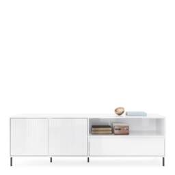 Furniture To Go Avenale TV Cabinet 2 Door 1 Drawer in Alpine White High Gloss - thumbnail 6