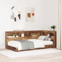 Berkfield Home Storage Headboard with Shelf with Headboard with Storage Old wood 75 cm Engineered wood in Brown - thumbnail 1