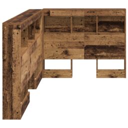 Berkfield Home Storage Headboard with Shelf with Headboard with Storage Old wood 75 cm Engineered wood in Brown - thumbnail 6