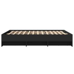 Berkfield Home Durable Bed Frame without Mattress Black 160x200 cm Engineered Wood - thumbnail 6