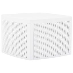 Berkfield Home Side Table White 54x54x36.5 cm Plastic