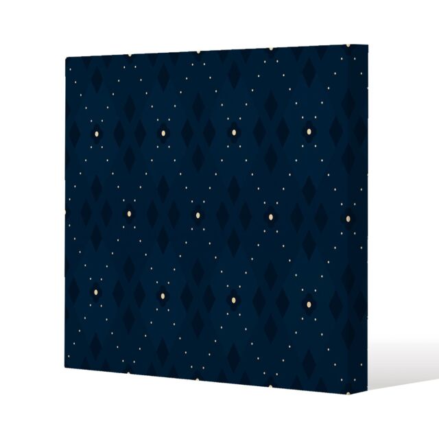 Benjamin Tate Design Diagonal dot stripes (Canvas Print) / 61 x 61 x 4cm in Natural - Size: 61 x 61 x 4 cm - image 1