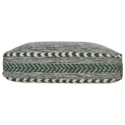 Wyld and Coco Floor Cushion 60 x 60 x 12 cm Green White Geometric Cotton - thumbnail 5