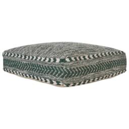 Wyld and Coco Floor Cushion 60 x 60 x 12 cm Green White Geometric Cotton - thumbnail 4