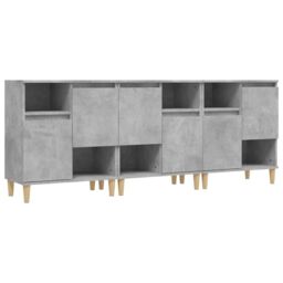 Berkfield Home Sideboards 3 pcs Concrete Grey 60x35x70 cm Engineered Wood - Size: 60 x 35 x 70 cm - thumbnail 2
