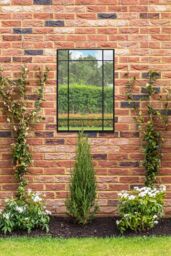 "MirrorOutlet Black Modern Contemporary Garden Wall Mirror 39"" X 27"" (100x70CM) - Size: 1 Pack" - thumbnail 2