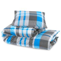 Berkfield Home Duvet Cover Set Blue & Grey 135x200 cm Cotton - thumbnail 6