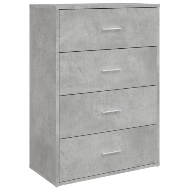 Berkfield Home Sideboard Concrete Grey 60x31x84 cm Engineered Wood - Size: 60 x 31 x 84 cm - image 1