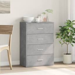 Berkfield Home Sideboard Concrete Grey 60x31x84 cm Engineered Wood - Size: 60 x 31 x 84 cm - thumbnail 3