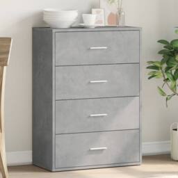 Berkfield Home Sideboard Concrete Grey 60x31x84 cm Engineered Wood - Size: 60 x 31 x 84 cm - thumbnail 2