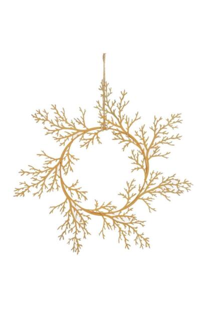 KDMD Rustic Iron Branch Wreath 28.5cm in Gold - image 1