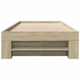 Berkfield Home Bed Frame without Mattress Sonoma Oak 90x190 cm Single Engineered Wood in Brown - thumbnail 5