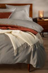 Soak&Sleep Mocha Stonewashed Cotton Bed Set in Natural - Size: King