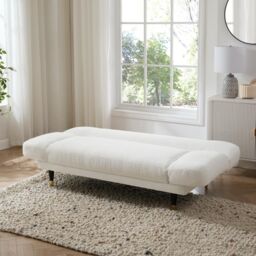 Home Detail Silas Sofa Bed With Adjustable Armrests in White - Size: 3 Seater - thumbnail 2