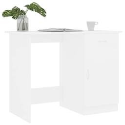 Berkfield Home Modern Desk White 100x50x76 cm Engineered Wood - Size: 100 x 50 x 76 cm - thumbnail 1