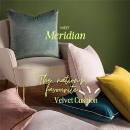 Furn Meridian Velvet Piped Cushion in Maroon - Size: 55 cm x 55 cm - thumbnail 7
