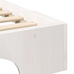 Berkfield Home Floor Bed Frame with Storage White 160 x 220 cm Solid pine wood - thumbnail 9
