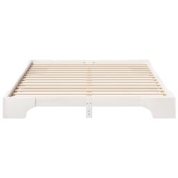 Berkfield Home Floor Bed Frame with Storage White 160 x 220 cm Solid pine wood - thumbnail 6