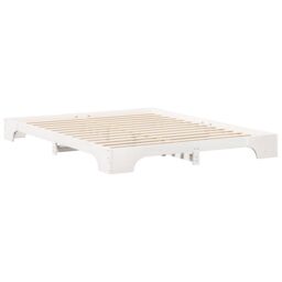 Berkfield Home Floor Bed Frame with Storage White 160 x 220 cm Solid pine wood - thumbnail 8