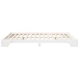 Berkfield Home Floor Bed Frame with Storage White 160 x 220 cm Solid pine wood - thumbnail 7