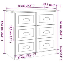 Berkfield Home Sideboards 2 pcs Grey Sonoma Engineered Wood - thumbnail 8