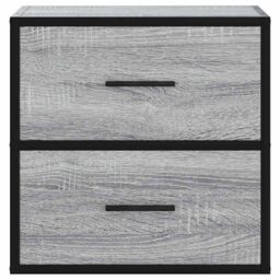 Berkfield Home Wall-mounted Bedside Cabinets 2 pcs Grey Sonoma 40x31x39.5 cm - thumbnail 5