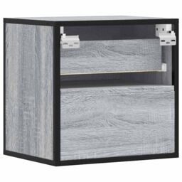 Berkfield Home Wall-mounted Bedside Cabinets 2 pcs Grey Sonoma 40x31x39.5 cm - thumbnail 8