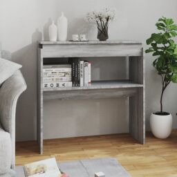 Berkfield Home Console Table Grey Sonoma 80x30x80 cm Engineered Wood - Size: 80 x 30 x 80 cm - thumbnail 1