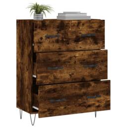 Berkfield Home Sideboard Smoked Oak 69.5x34x90 cm Engineered Wood in Brown - thumbnail 4