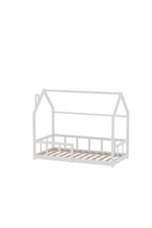 Living and Home Wooden House Bed Frame in White - thumbnail 4