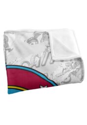Wonder Woman Comic Logo Silky Touch Super Soft Throw Blanket 152 X 127 cm in White - thumbnail 3