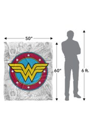 Wonder Woman Comic Logo Silky Touch Super Soft Throw Blanket 152 X 127 cm in White - thumbnail 5