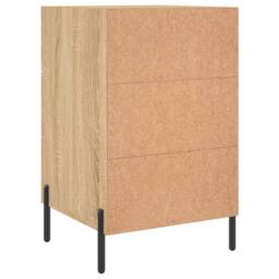 Berkfield Home Modern Bedside Cabinet Sonoma Oak 40x40x66 cm Engineered Wood in Light Tan - Size: 40 x 40 x 66 cm - thumbnail 8