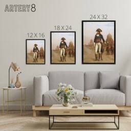 "Artery8 Gerome Napoleon Bonaparte In Egypt Framed Canvas Wall Art Print - Size: W12"" x H16""" - thumbnail 4