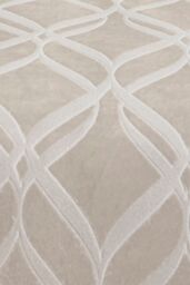 Soiree 'Belfort' Woven Geo Velvet Duvet Cover Set in Ivory - Size: Double - thumbnail 3