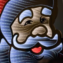 Samuel Alexander 60cm Light up Santa's Face Infinity Christmas Decoration with Red & White LEDs - thumbnail 5