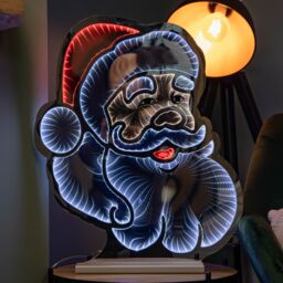 Samuel Alexander 60cm Light up Santa's Face Infinity Christmas Decoration with Red & White LEDs - thumbnail 4