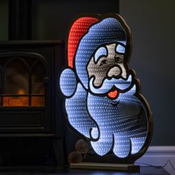 Samuel Alexander 60cm Light up Santa's Face Infinity Christmas Decoration with Red & White LEDs - thumbnail 3