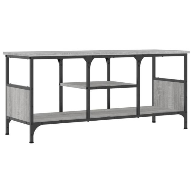 Berkfield Home TV Cabinet Grey Sonoma 100x35x45 cm Engineered Wood&Iron - Size: 100 x 35 x 45 cm - image 1