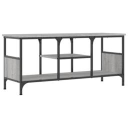 Berkfield Home TV Cabinet Grey Sonoma 100x35x45 cm Engineered Wood&Iron - Size: 100 x 35 x 45 cm - thumbnail 1