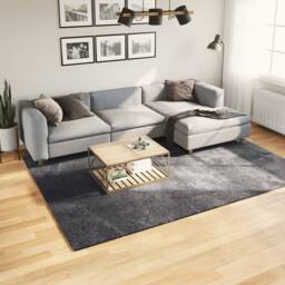 Berkfield Home Rug Short Pile Soft & Washable Anthracite 200x280 cm in Charcoal - Size: 100 cm diameter - thumbnail 2